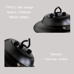 Đèn cắm trại treo ngoài trời sạc USB di động, Màu đen, màu be