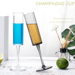 Ly champagne acrylic gia dụng 165ml, Màu đen, Màu trong suốt