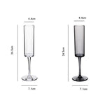 Ly champagne acrylic gia dụng 165ml, Màu đen, Màu trong suốt