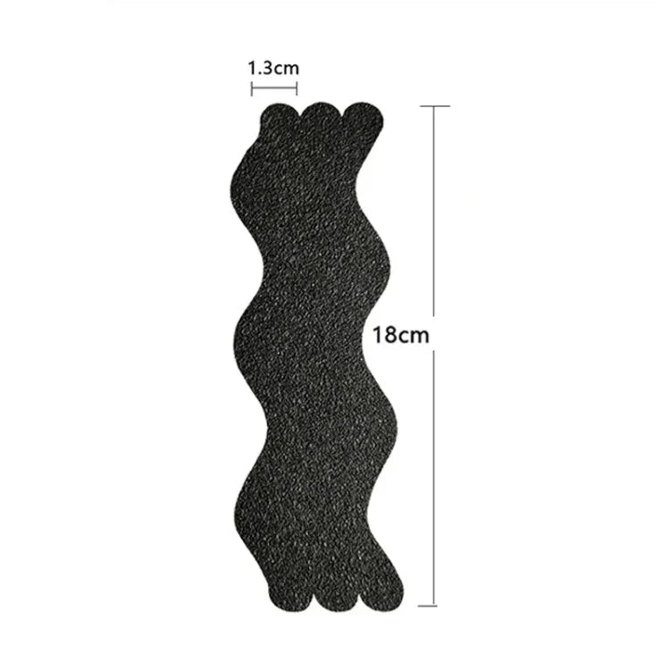 24 miếng decal chống trượt họa tiết sỏi hình sóng cho bồn tắm, kích thước 1.3 x 18cm, đóng gói túi
