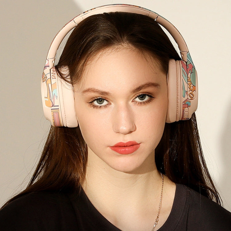 Tai nghe chơi game Bluetooth không dây có đèn nền gập EL-A2, Đen, Hồng, Đỏ