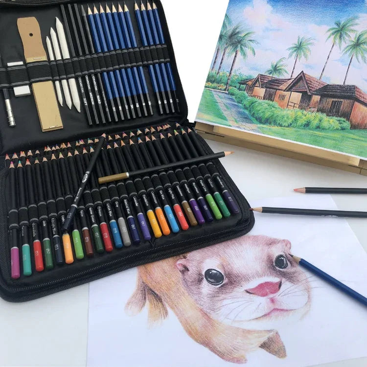 Bộ bút chì màu dầu Yover 95 cái / bộ, bộ bút chì phác thảo nghệ thuật, 95 cái / bộ