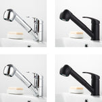 Vòi nước kéo ra thu vào nóng lạnh, đồng mạ chrome, đồng mạ đen, hợp kim kẽm mạ chrome, hợp kim kẽm mạ đen
