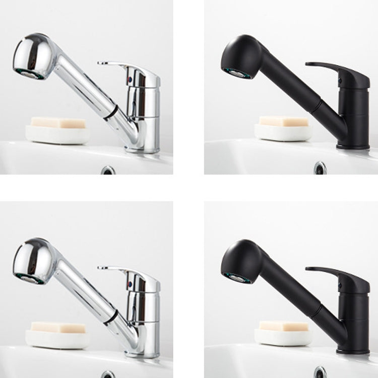Vòi nước kéo ra thu vào nóng lạnh, đồng mạ chrome, đồng mạ đen, hợp kim kẽm mạ chrome, hợp kim kẽm mạ đen