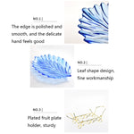 Khay và kệ đựng trái cây hình lá acrylic, Kiểu:, Đĩa (Trong suốt), Đĩa (Xanh dương), Đĩa (Hổ phách), Đĩa (Tím), Kệ (Vàng), Kệ (Đen)