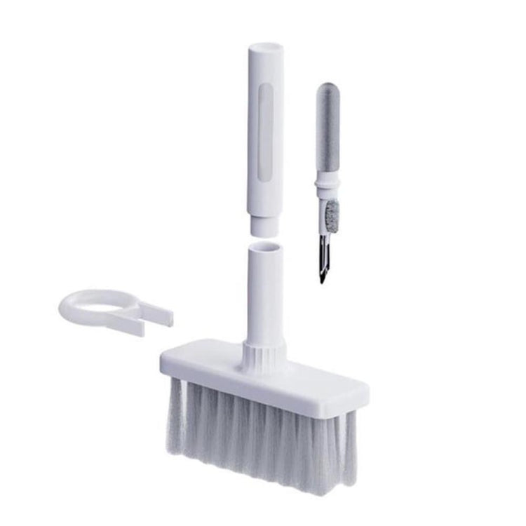 2 chiếc bút làm sạch tai nghe 5 trong 1 + cọ làm sạch bàn phím + dụng cụ kéo phím, Trắng, Đỏ trắng, Đỏ đen