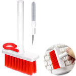 2 chiếc bút làm sạch tai nghe 5 trong 1 + cọ làm sạch bàn phím + dụng cụ kéo phím, Trắng, Đỏ trắng, Đỏ đen
