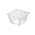 2 cái đĩa ăn vặt hình học, Bộ tứ nhỏ (Trắng), Bộ tứ nhỏ (Trong suốt), Bộ tứ lớn (Trắng), Bộ tứ lớn (Trong suốt), Lục giác (Trong suốt), Tứ giác (Trong suốt), Chữ nhật (Trong suốt)