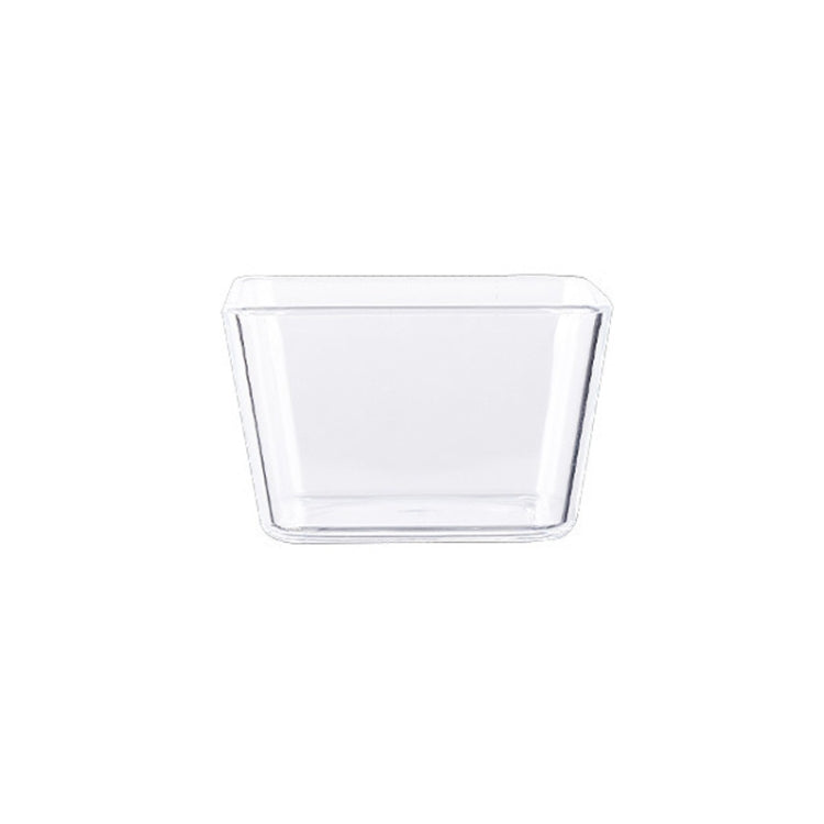 2 cái đĩa ăn vặt hình học, Bộ tứ nhỏ (Trắng), Bộ tứ nhỏ (Trong suốt), Bộ tứ lớn (Trắng), Bộ tứ lớn (Trong suốt), Lục giác (Trong suốt), Tứ giác (Trong suốt), Chữ nhật (Trong suốt)