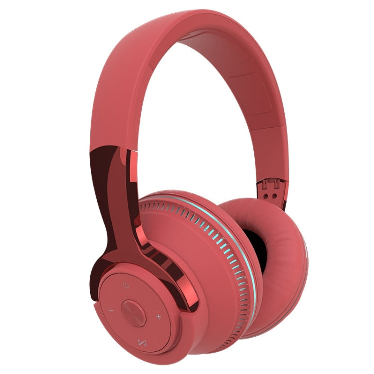 Tai nghe Bluetooth không dây có loa siêu trầm phát sáng nhiều màu, gập và thu vào được, Đen, Xanh Dương, Trắng, Đỏ