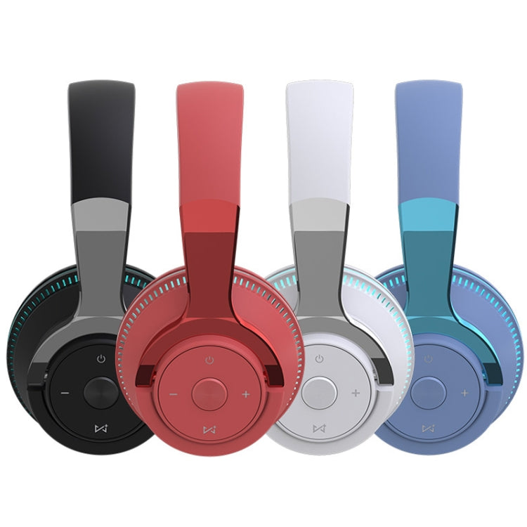 Tai nghe Bluetooth không dây có loa siêu trầm phát sáng nhiều màu, gập và thu vào được, Đen, Xanh Dương, Trắng, Đỏ