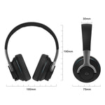 Tai nghe Bluetooth không dây có loa siêu trầm phát sáng nhiều màu, gập và thu vào được, Đen, Xanh Dương, Trắng, Đỏ