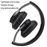 Tai nghe Bluetooth không dây có loa siêu trầm phát sáng nhiều màu, gập và thu vào được, Đen, Xanh Dương, Trắng, Đỏ