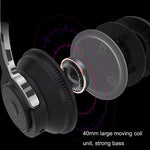 Tai nghe Bluetooth không dây có loa siêu trầm phát sáng nhiều màu, gập và thu vào được, Đen, Xanh Dương, Trắng, Đỏ