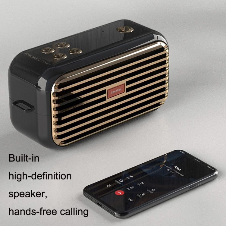 Loa Bluetooth Di Động Ngoài Trời X7 Loa Đôi Retro, Trắng, Xanh Dương, Đen, Đỏ, Xanh Lá