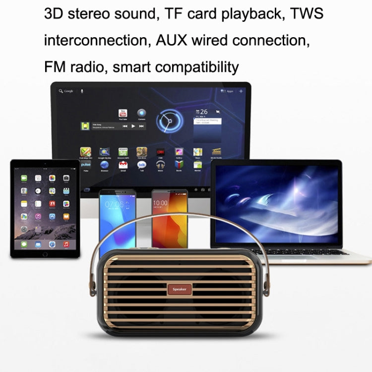 Loa Bluetooth Di Động Ngoài Trời X7 Loa Đôi Retro, Trắng, Xanh Dương, Đen, Đỏ, Xanh Lá