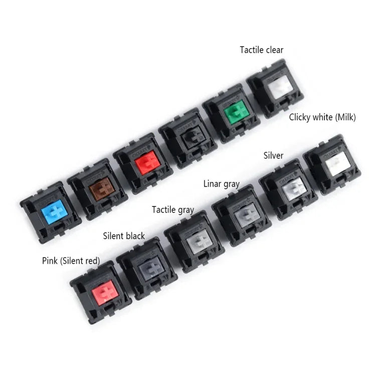 10 Cái Công Tắc Cherry MX Trục Bàn Phím Tuyến Tính Im Lặng, Trục Đen, Trục Đỏ, Trục Trà, Trục Xanh Dương, Trục Trắng, Trục Xanh Lá, Trục Bạc, Trục Đỏ Im Lặng, Trục Đen Im Lặng