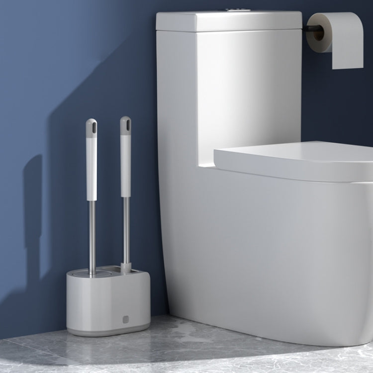 Bộ bàn chải nhà vệ sinh đầu đôi MT2 silicone, Loại để bàn, Loại gắn tường