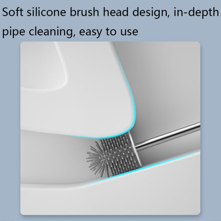 Bộ bàn chải nhà vệ sinh đầu đôi MT2 silicone, Loại để bàn, Loại gắn tường