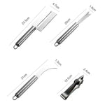 Dao dứa 4 trong 1 bằng thép không gỉ, dao trái cây, dao gọt mía, dao dứa