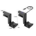 Kẹp tai nghe đa năng không cần đục lỗ, T9, có HUB, có Type-C
