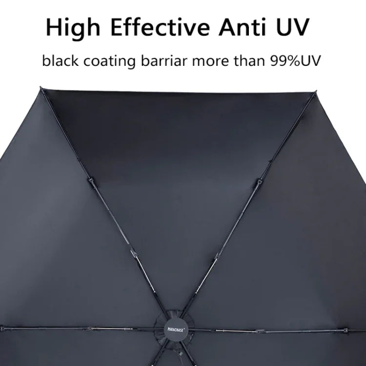 Ô chống nắng chống tia UV keo đen nhỏ gọn bằng sợi carbon PARACHASE, màu đen, xanh hải quân, kaki
