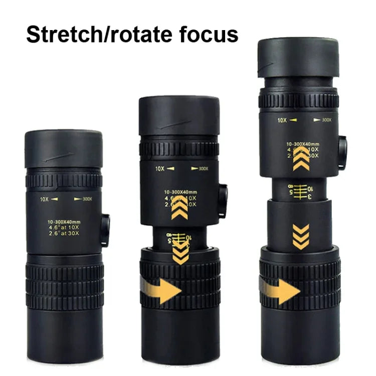 Kính thiên văn đơn 10-300x40 HD lăng kính BAK4, kiểu: tiêu chuẩn