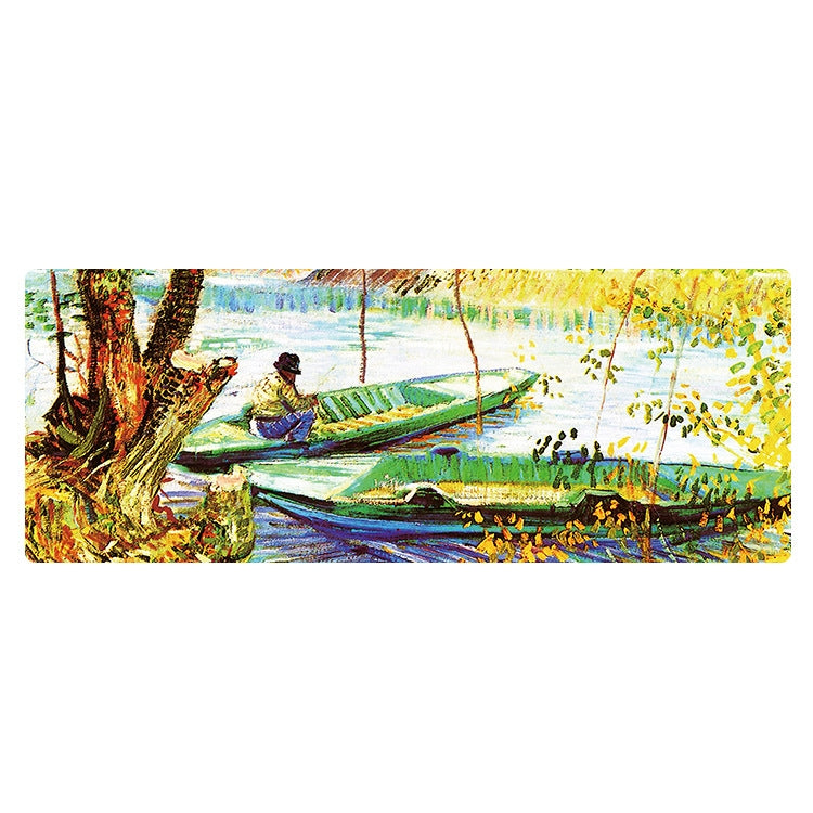 Am002 Miếng lót chuột cao su họa tiết tranh sơn dầu lớn, 300x800x4mm viền may, 400x900x1.5mm không viền may, 400x900x3mm viền may, 400x900x2mm viền may, 300x800x2mm viền may