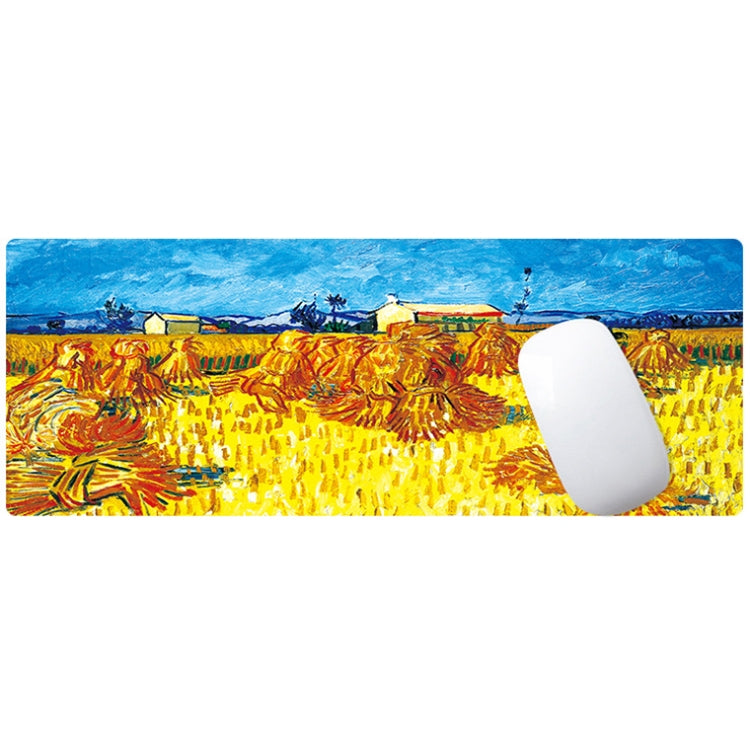 Am002 Miếng lót chuột cao su họa tiết tranh sơn dầu lớn, 300x800x4mm viền may, 400x900x1.5mm không viền may, 400x900x3mm viền may, 400x900x2mm viền may, 300x800x2mm viền may