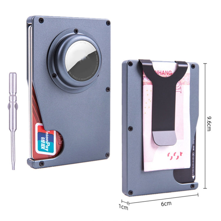 Ví đựng thẻ chống mất định vị Tracker cho AirTag thế hệ 2 / AirTag thế hệ 1, màu xanh, đen, xám, bạc