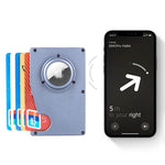 Ví đựng thẻ chống mất định vị Tracker cho AirTag thế hệ 2 / AirTag thế hệ 1, màu xanh, đen, xám, bạc
