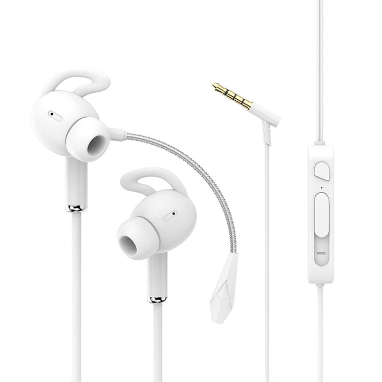 3.5mm Interface Mobile Phone Wire Control Headphones, White, Red, Black