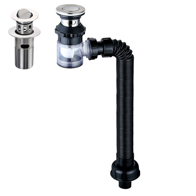 Ống nước lavabo khử mùi gia đình, kiểu dáng: A Nắp đen có rổ và chống tràn, B Nắp trắng có rổ và chống tràn, C Nắp đen không rổ có chống tràn, D Nắp trắng không rổ có chống tràn, E Nắp đen không rổ và không chống tràn