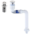 Ống nước lavabo khử mùi gia đình, kiểu dáng: A Nắp đen có rổ và chống tràn, B Nắp trắng có rổ và chống tràn, C Nắp đen không rổ có chống tràn, D Nắp trắng không rổ có chống tràn, E Nắp đen không rổ và không chống tràn