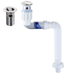 Ống nước lavabo khử mùi gia đình, kiểu dáng: A Nắp đen có rổ và chống tràn, B Nắp trắng có rổ và chống tràn, C Nắp đen không rổ có chống tràn, D Nắp trắng không rổ có chống tràn, E Nắp đen không rổ và không chống tràn