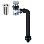 Ống nước lavabo khử mùi gia đình, kiểu dáng: A Nắp đen có rổ và chống tràn, B Nắp trắng có rổ và chống tràn, C Nắp đen không rổ có chống tràn, D Nắp trắng không rổ có chống tràn, E Nắp đen không rổ và không chống tràn