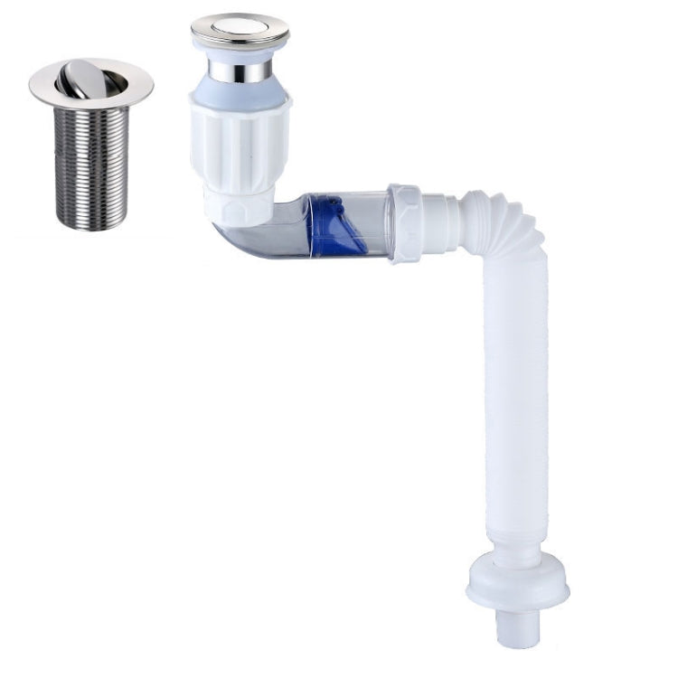Ống nước lavabo khử mùi gia đình, kiểu dáng: A Nắp đen có rổ và chống tràn, B Nắp trắng có rổ và chống tràn, C Nắp đen không rổ có chống tràn, D Nắp trắng không rổ có chống tràn, E Nắp đen không rổ và không chống tràn