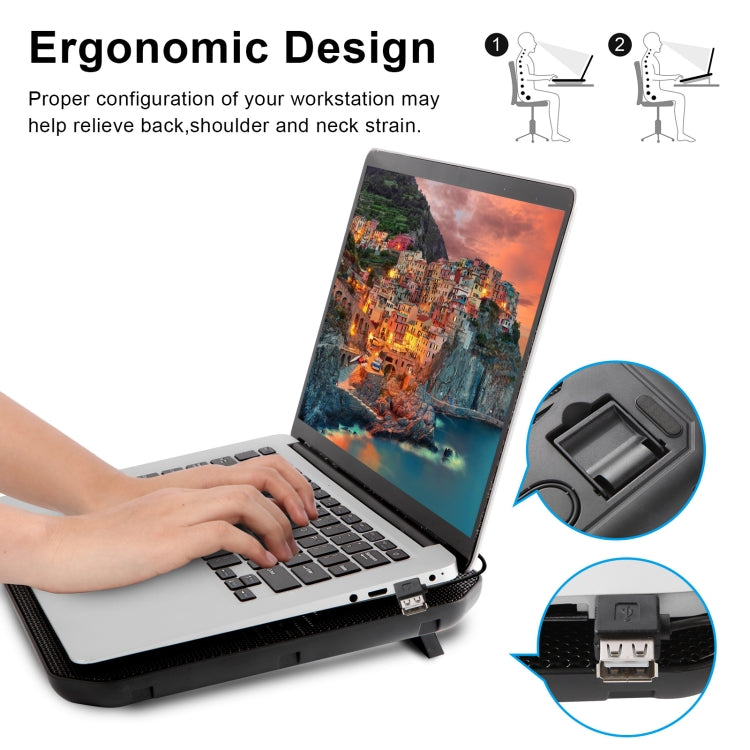 Quạt làm mát laptop NUOXI M10 hai cổng USB