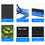 Đế tản nhiệt laptop lưới kim loại NUOXI H8, 6 quạt