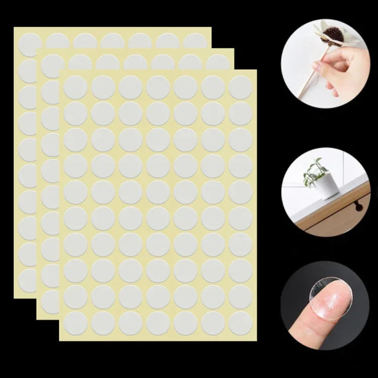 Băng keo dán hai mặt trong suốt hình tròn chống nước không để lại dấu, keo acrylic, 50 miếng/tấm, kích thước 25x0.5mm