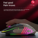 Chuột chơi game văn phòng FMOUSE X801 8 phím 1600DPI phát sáng rỗng, kiểu: đen không dây sạc lại, trắng không dây sạc lại, đen có dây, trắng có dây
