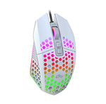 Chuột chơi game văn phòng FMOUSE X801 8 phím 1600DPI phát sáng rỗng, kiểu: đen không dây sạc lại, trắng không dây sạc lại, đen có dây, trắng có dây
