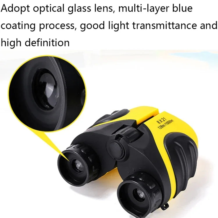 Ống nhòm mini HD cho trẻ em WYJ022, 8X21 đỏ, 8X21 vàng, 8X21 xanh dương, 8X21 xanh lá