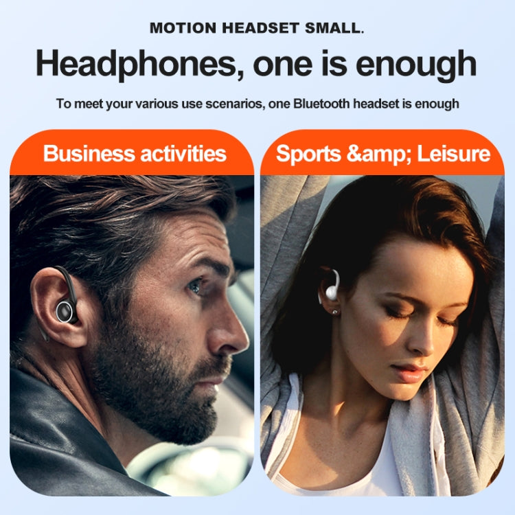 Tai nghe Bluetooth A1S treo tai, tích hợp âm thanh chân thực thể thao, một bên tai, A1S Đen, A1S Trắng