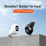 Tai nghe Bluetooth F6 mini không nhìn thấy, tai nghe kỹ thuật số cho doanh nhân, F6 Đen, F6 Trắng