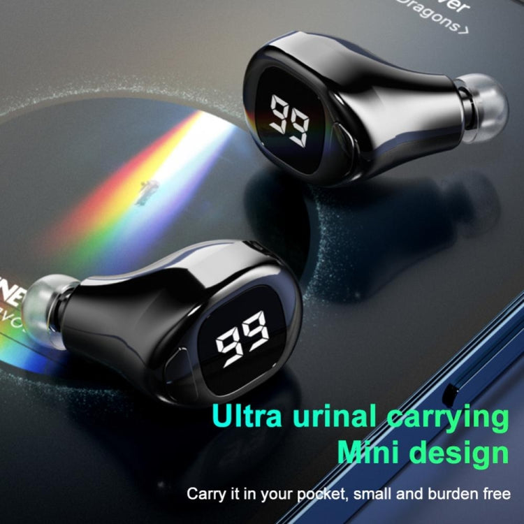 Tai nghe Bluetooth F6 mini không nhìn thấy, tai nghe kỹ thuật số cho doanh nhân, F6 Đen, F6 Trắng