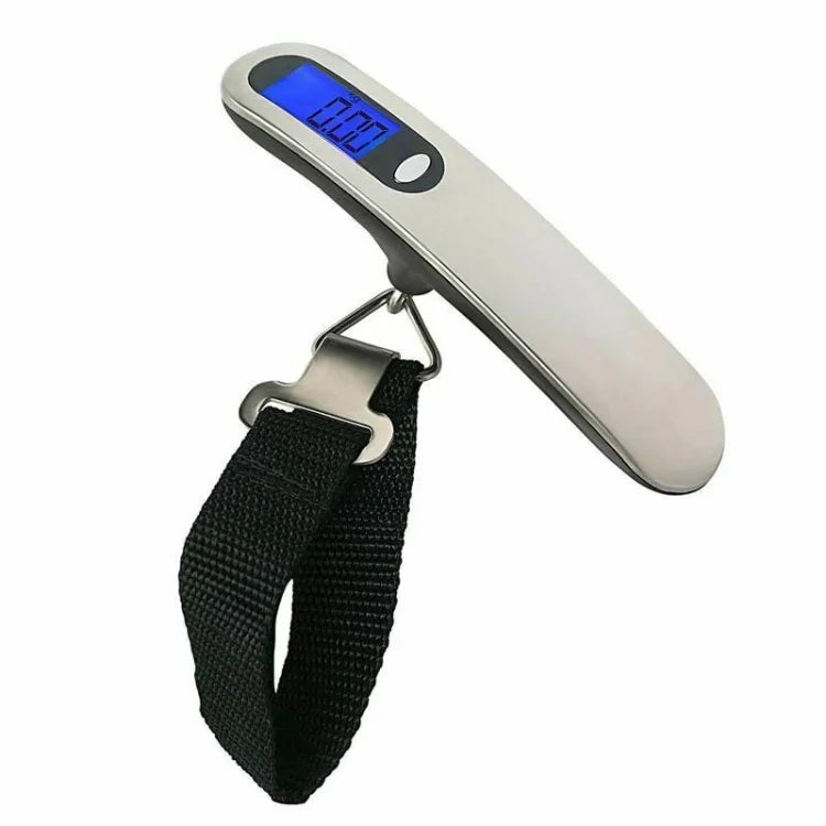 Cân hành lý điện tử cầm tay inox cân nhanh di động, đen, trắng