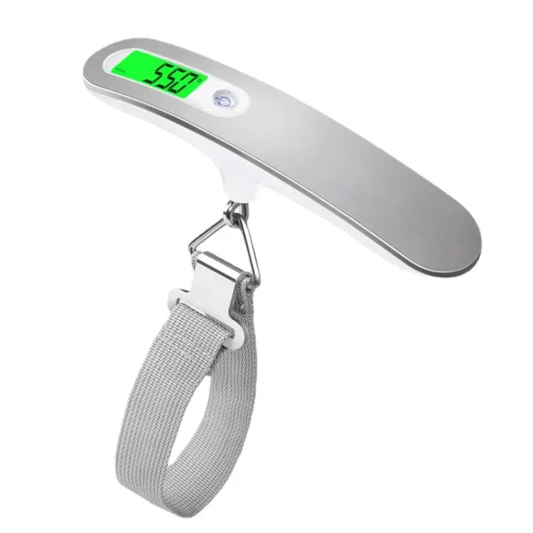 Cân hành lý điện tử cầm tay inox cân nhanh di động, đen, trắng