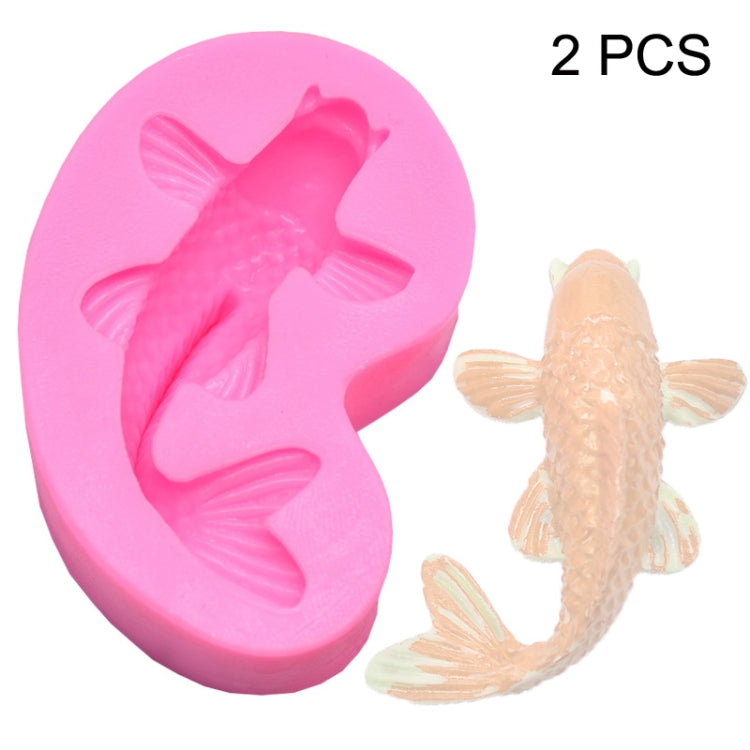 2 khuôn silicon nướng bánh fondant hình cá vàng, cá vàng
