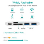 Dock chia cổng USB-C sang HDMI, đầu đọc thẻ, thông số: 5 trong 1 màu xám, 5 trong 1 màu bạc, 6 trong 1 màu xám, 6 trong 1 màu bạc